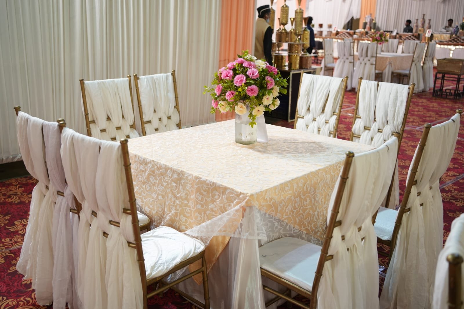 Exquisite floral mandap decor by best caterers in South Delhi
